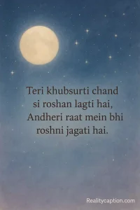 Romantic moonlight background for khubsurti shayari.